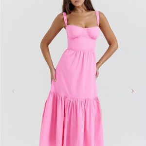 House of CB ELIA Pink Midi Dress